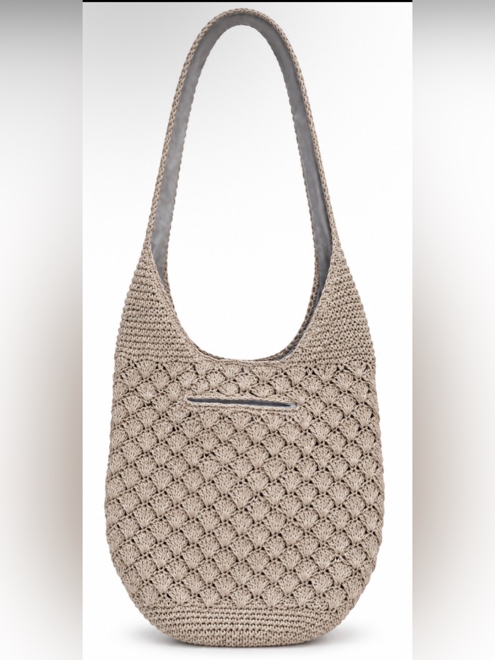 Cotton Crochet Slouch Hobo, NATURAL (Similar to THE SAK)